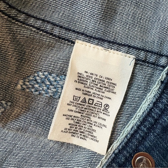 Anthropologie Pilcro Beaded Embroidered Denim Jacket, Sz M - Picture 14 of 14